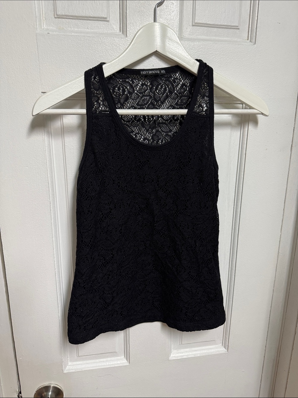 Terranova Black Lace Racerback Tank